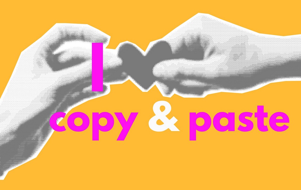 Einladungsmotiv "Abkupfern erwünscht"