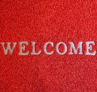 Fußmatte Willkommen