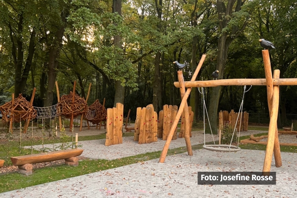 Der Spielplatz im Lindenpark wurde nach den Wünschen und Ideen der Kinder aus der KTV gestaltet. Foto: Josefine Rosse