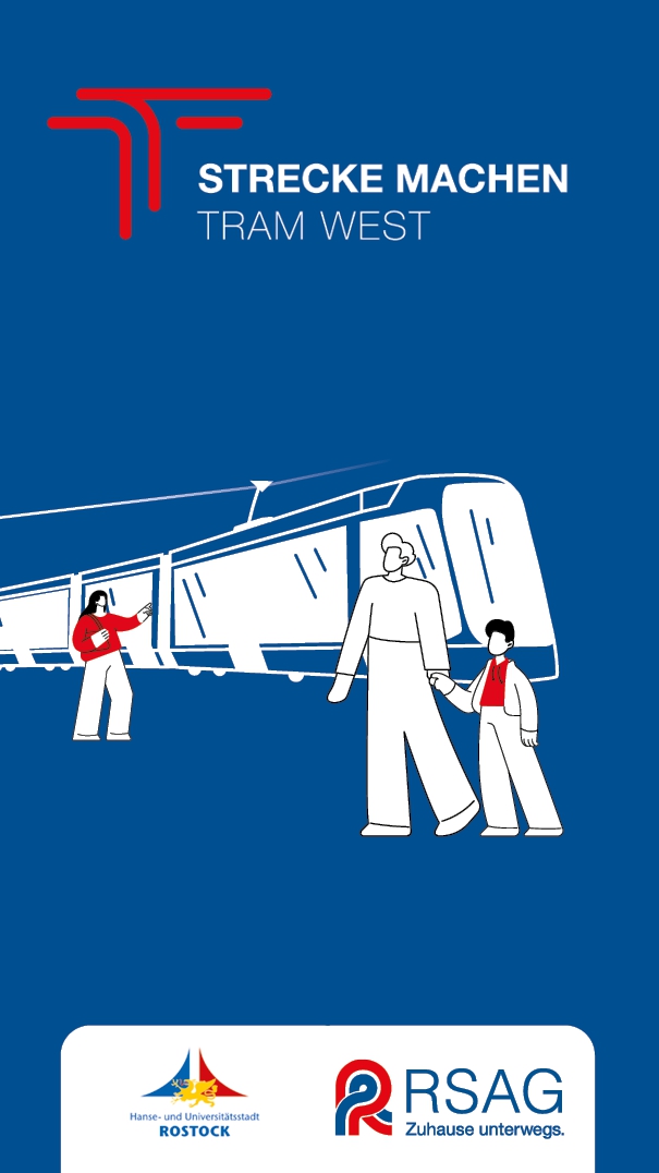 Grafik "Strecke machen: Tram West" | Grafik: Rostocker Straßenbahn AG