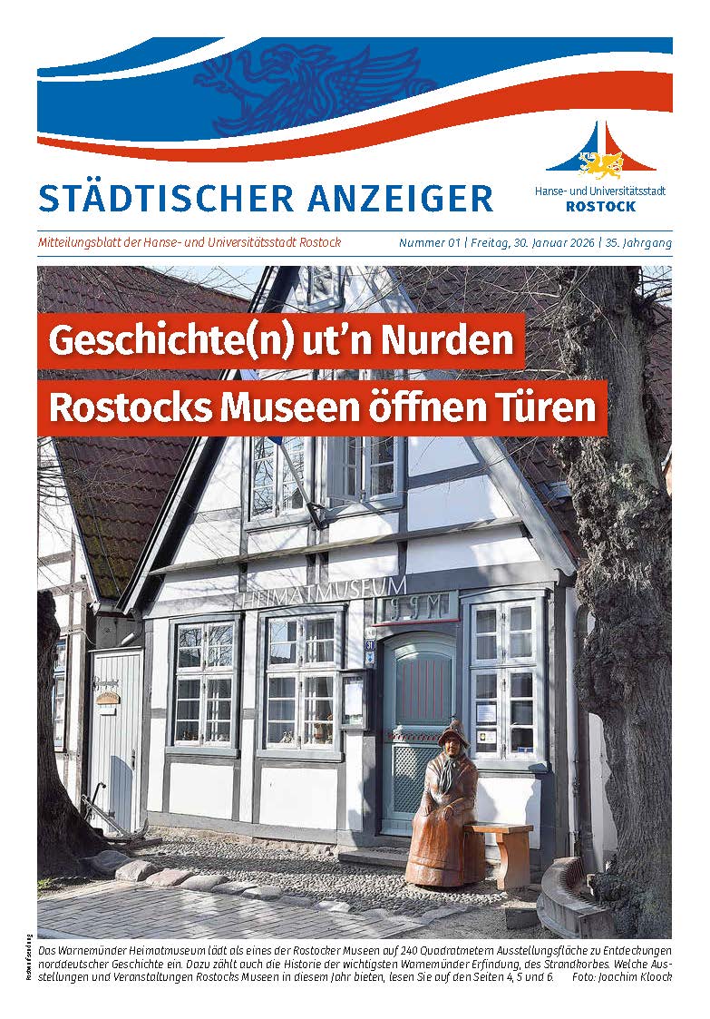 Titelseite der Ausgabe 1/2026 des Städtischen Anzeigers vom 30. Januar 2026 | Foto: Joachim Kloock