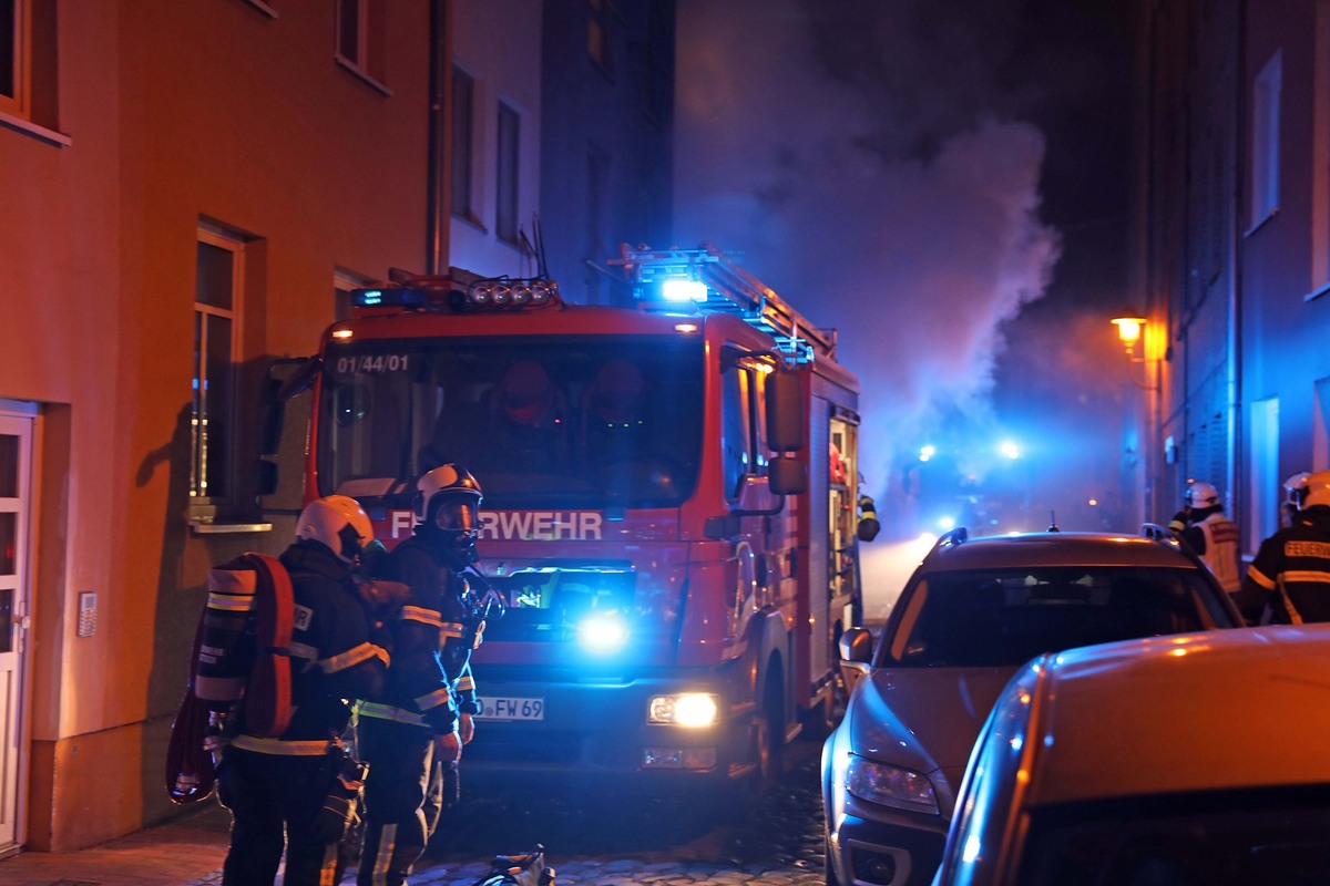 Rostocker Feuerwehr im Einsatz. | Foto: Amt für Brandschutz/Rettungsdienst und Katastrophenschutz 