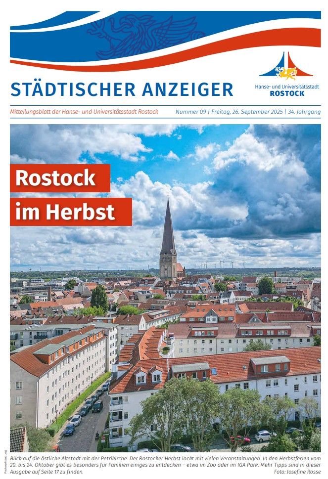 Titel der Septemberausgabe des Städtischen Anzeigers. Foto: Josefine Rosse