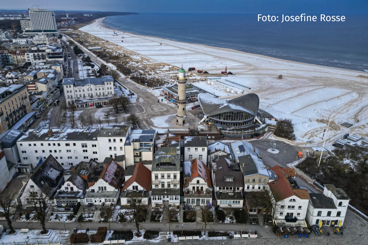 Blick auf Warnemünde im Winter | Foto: Josefine Rosse
