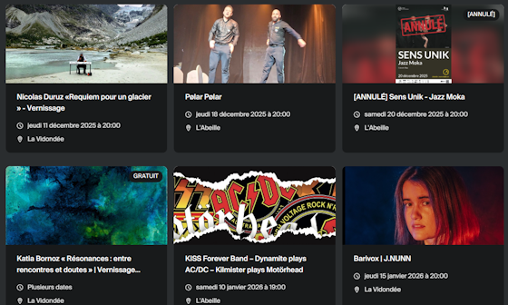 La Vidondée et L'Abeille, Riddes