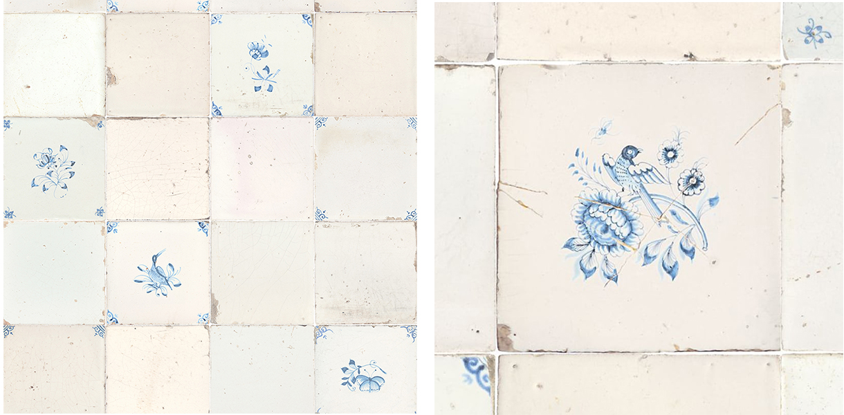 Tapete Botanical Tiles, pastel blue