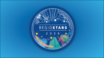 Das Bild zeigt das Logo des EU-Wettbewerbs Regiostars
