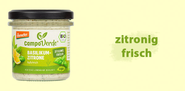 Aufstrich Basilikum-Zitrone