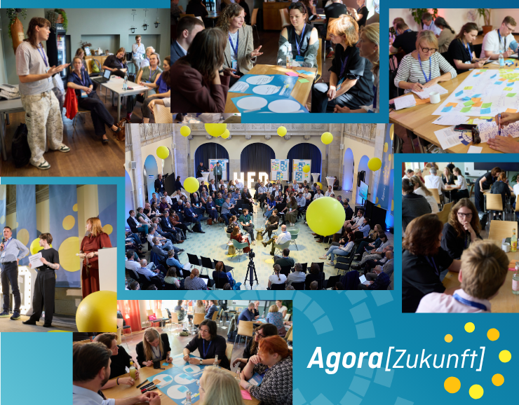 Collage mit Eindrücken von der Agora [Zukunft] 2026