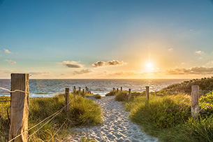 Reif für die Insel? - Stress lass nach in Beruf und Alltag (auf Ameland) Ein Stand- und Dünenbild mit Weitblick über das Meer wirkt beruhigend meditativ Bildungsurlaub