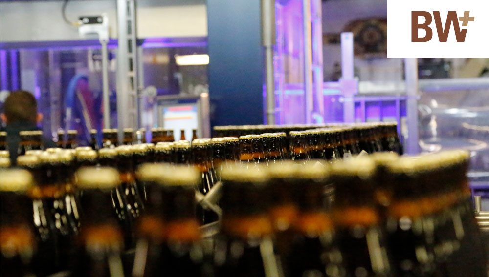 Flaschen in der Abfüllung