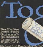 Detail eines Plakats mit Kaffeewerbung
