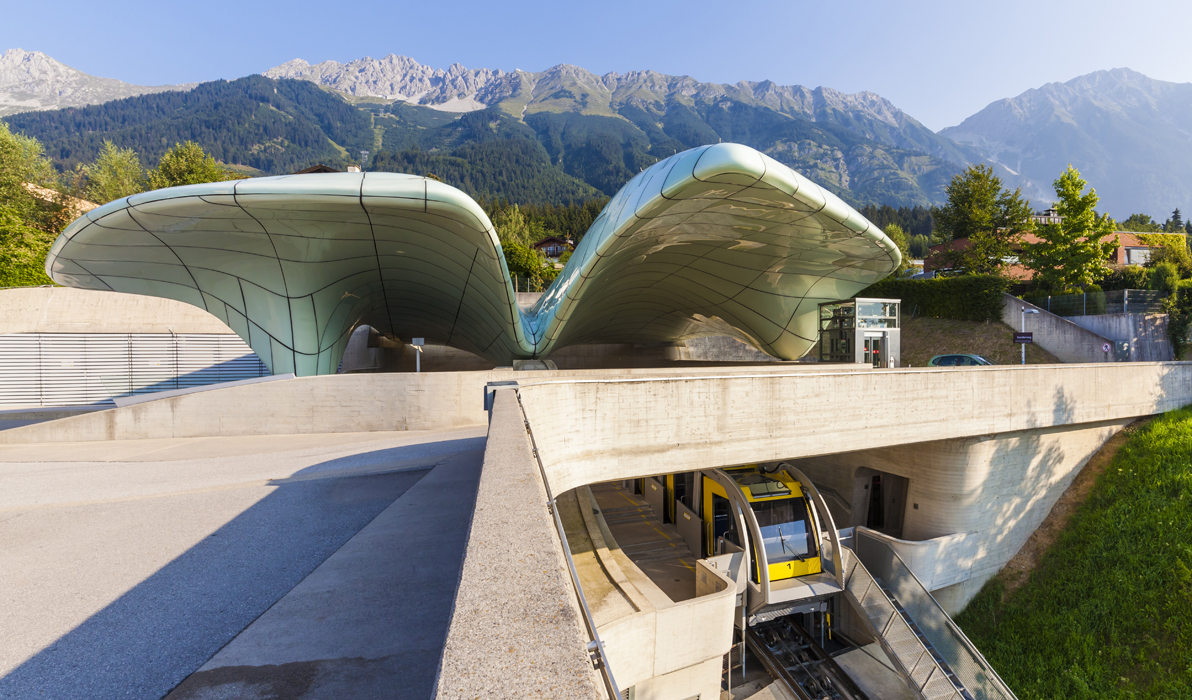 	 Austria, Innsbruck, top station of Hungerburg railway