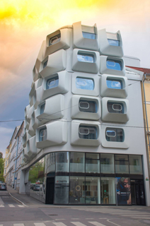 Graz, Austria-25.04.2021: Apartments in Argos