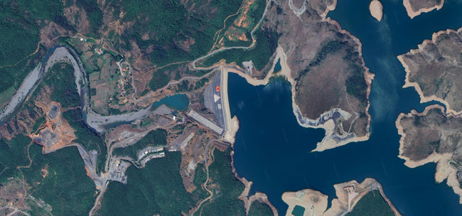 Fan-1-Wasserkraftwerk © Google Earth