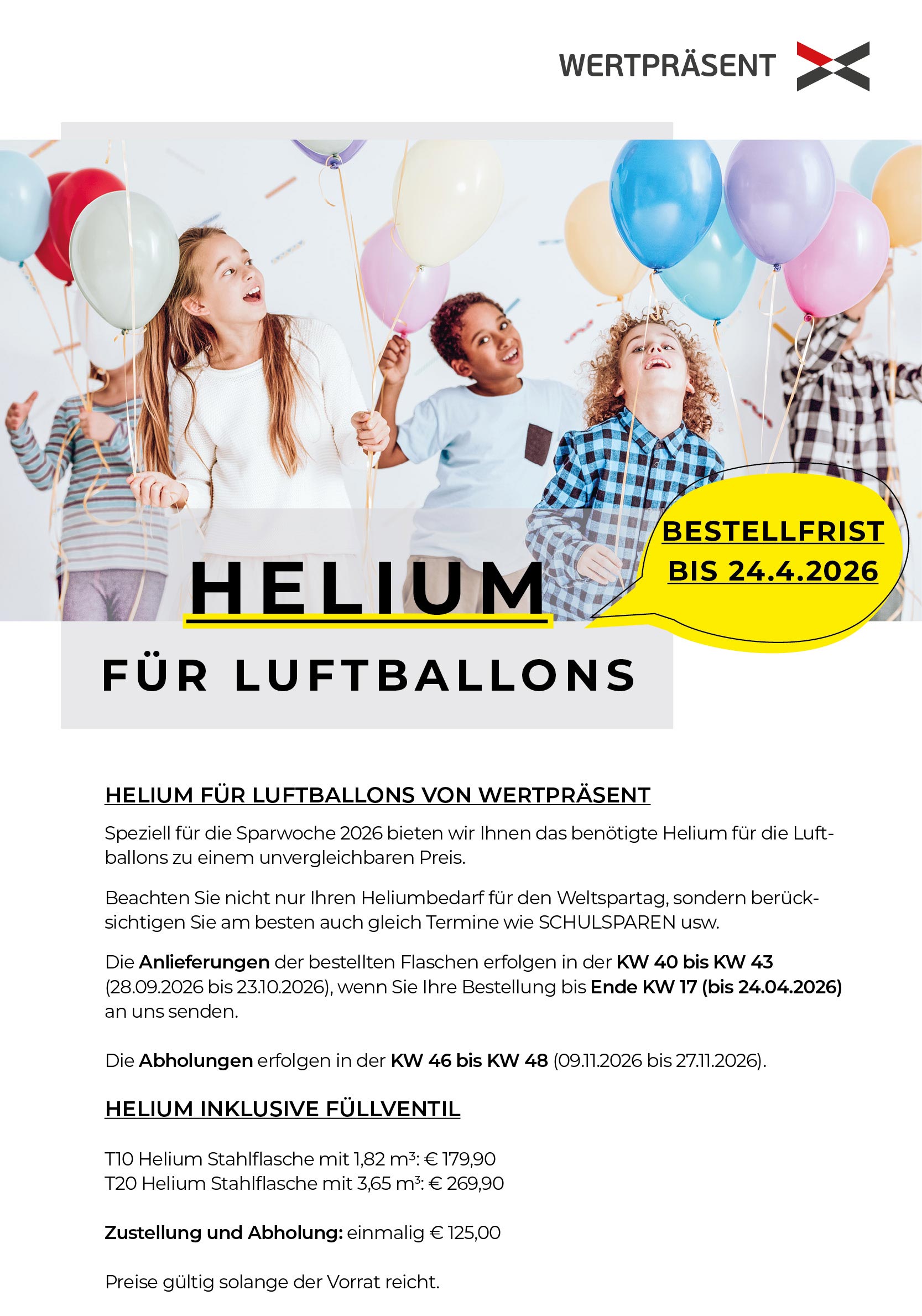 Helium für Luftballons