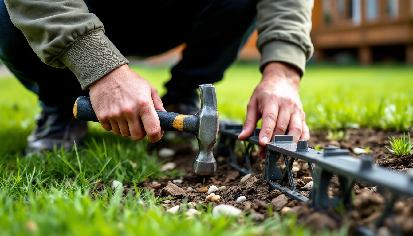 comment fixer un treillis au sol