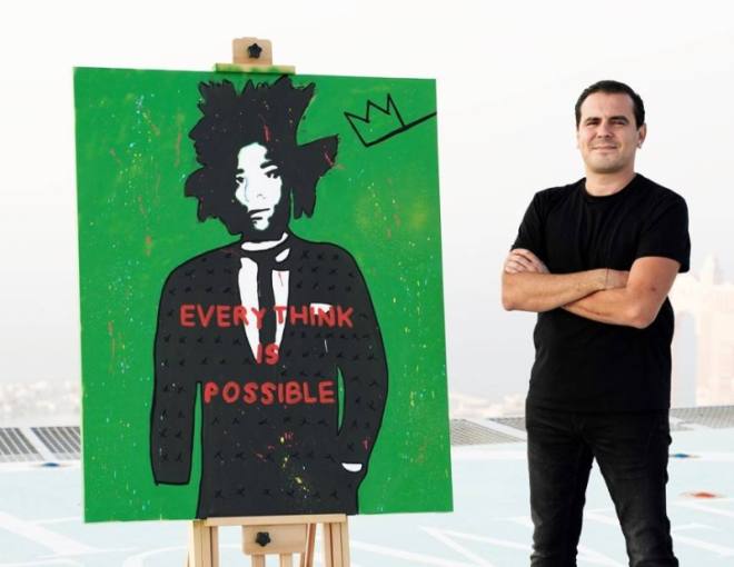 Le marocain DAZ, premier artiste au monde à peindre une toile en live à 225m de hauteur
