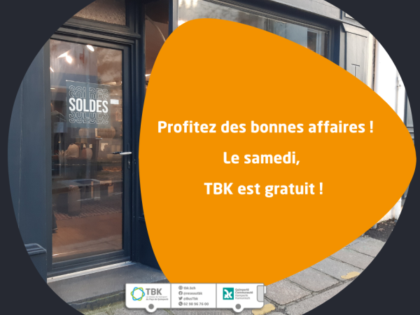 Profitez des bonnes affaires ! le samedi, le réseau est gratuit