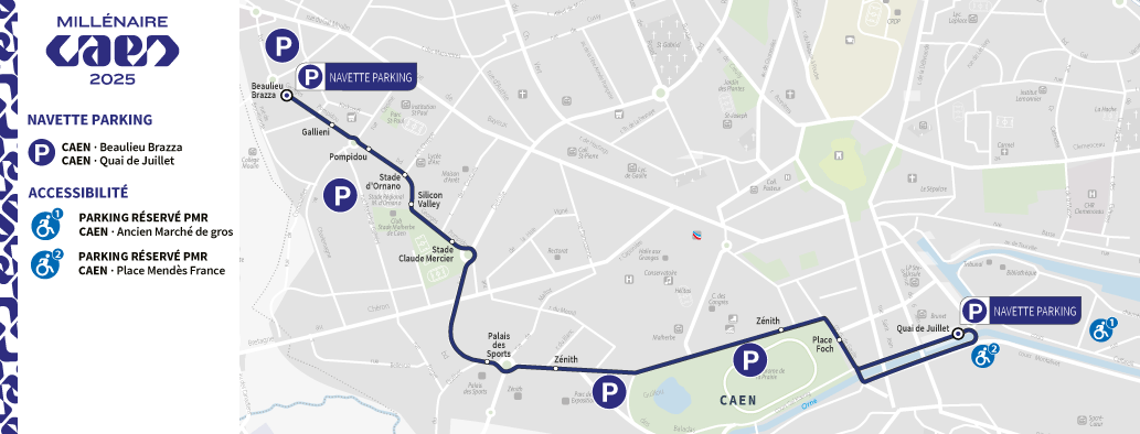 Carte navette parkings