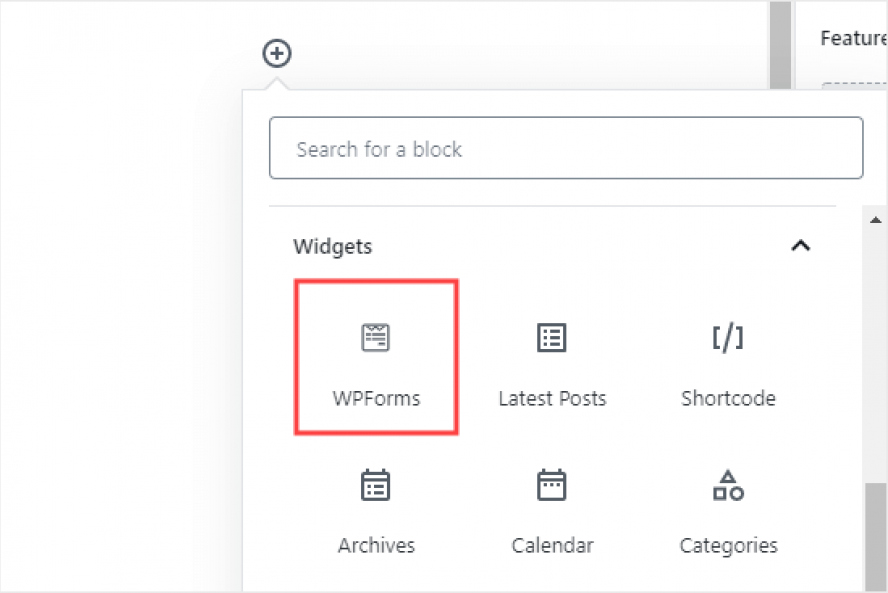 WPForms block