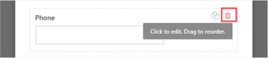 remove the tel. number option.