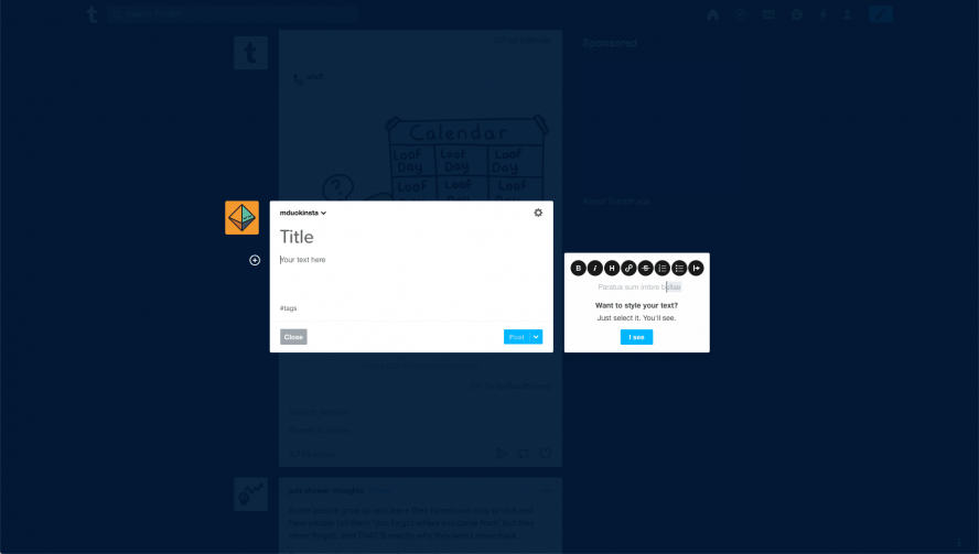 tumblr-interface