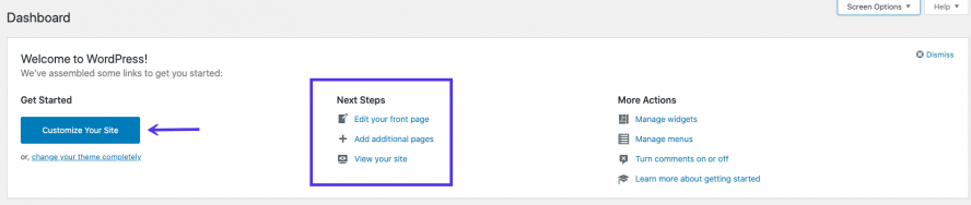 welcome tab wp