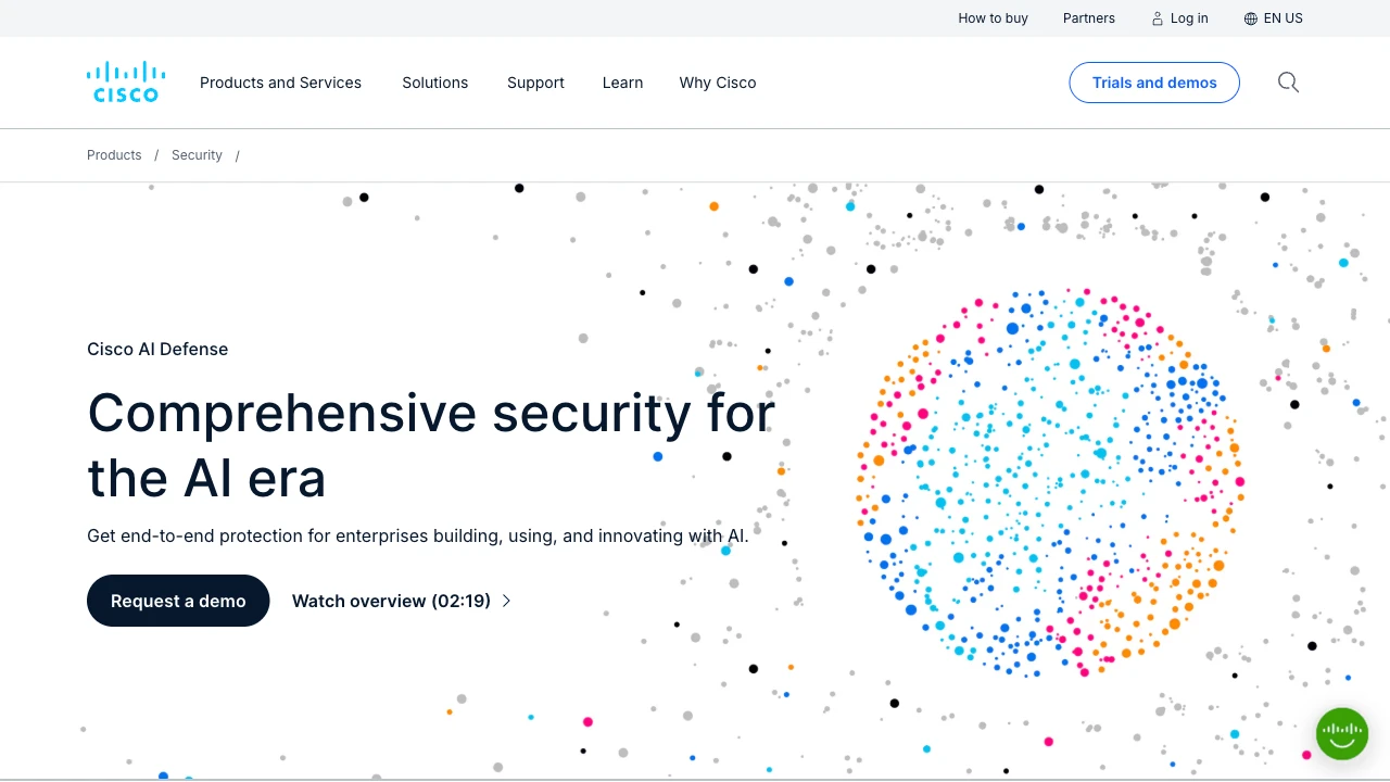 Screenshot of Cisco AI Defense website