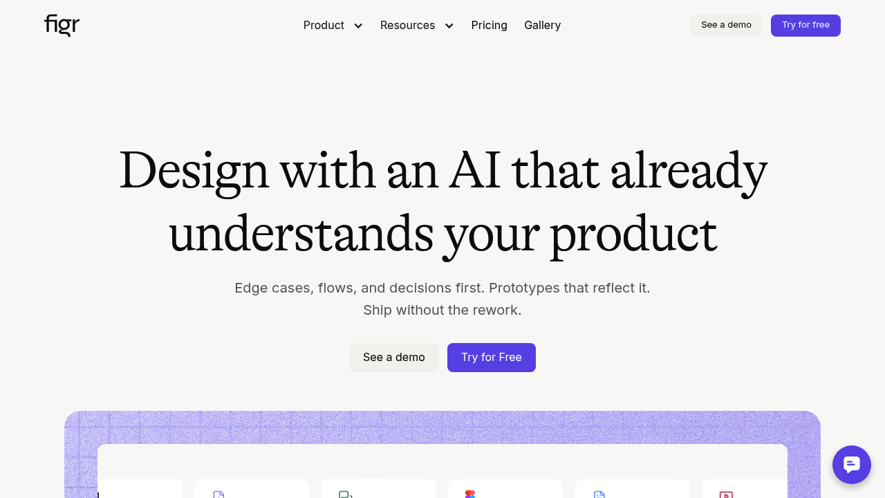 Screenshot of Figr website