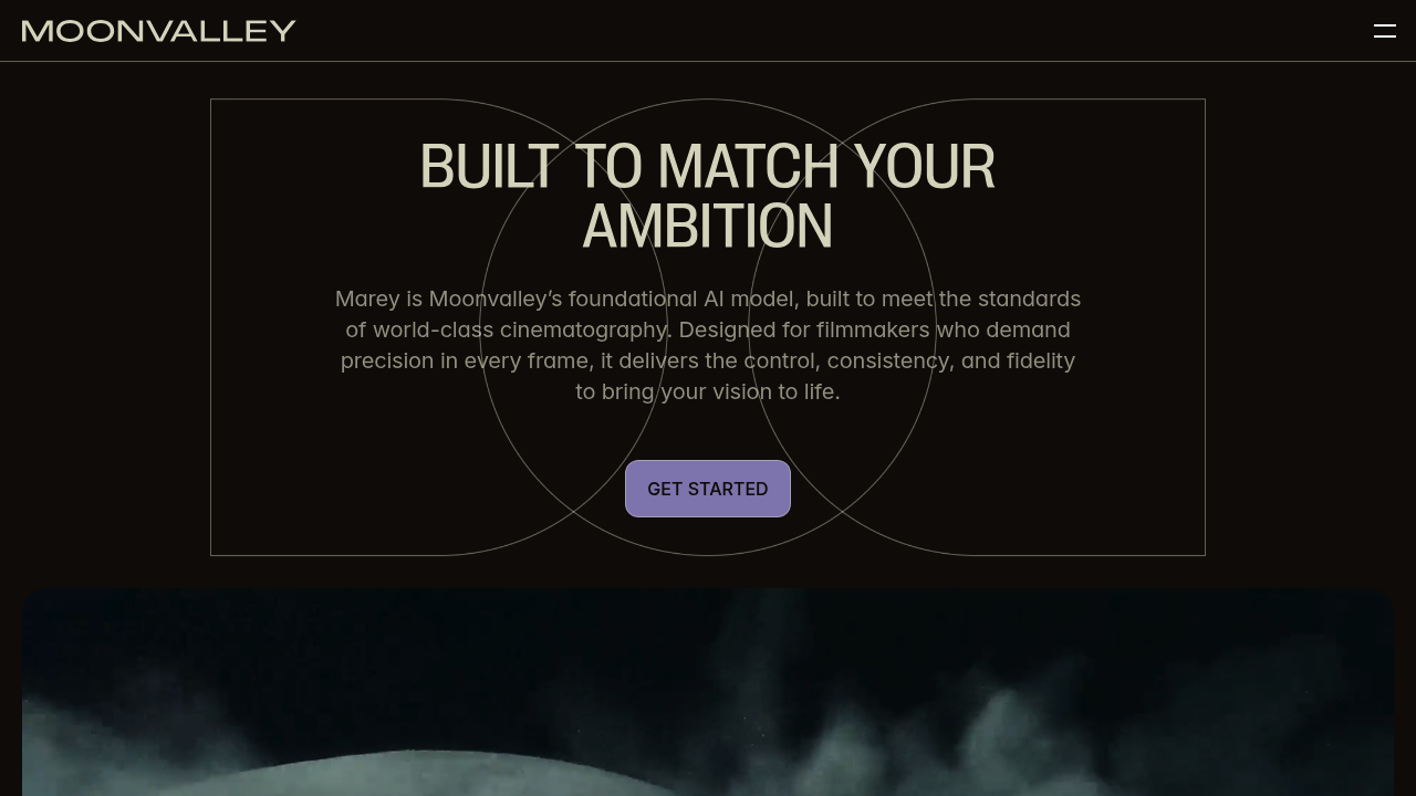 Screenshot of Moonvalley website