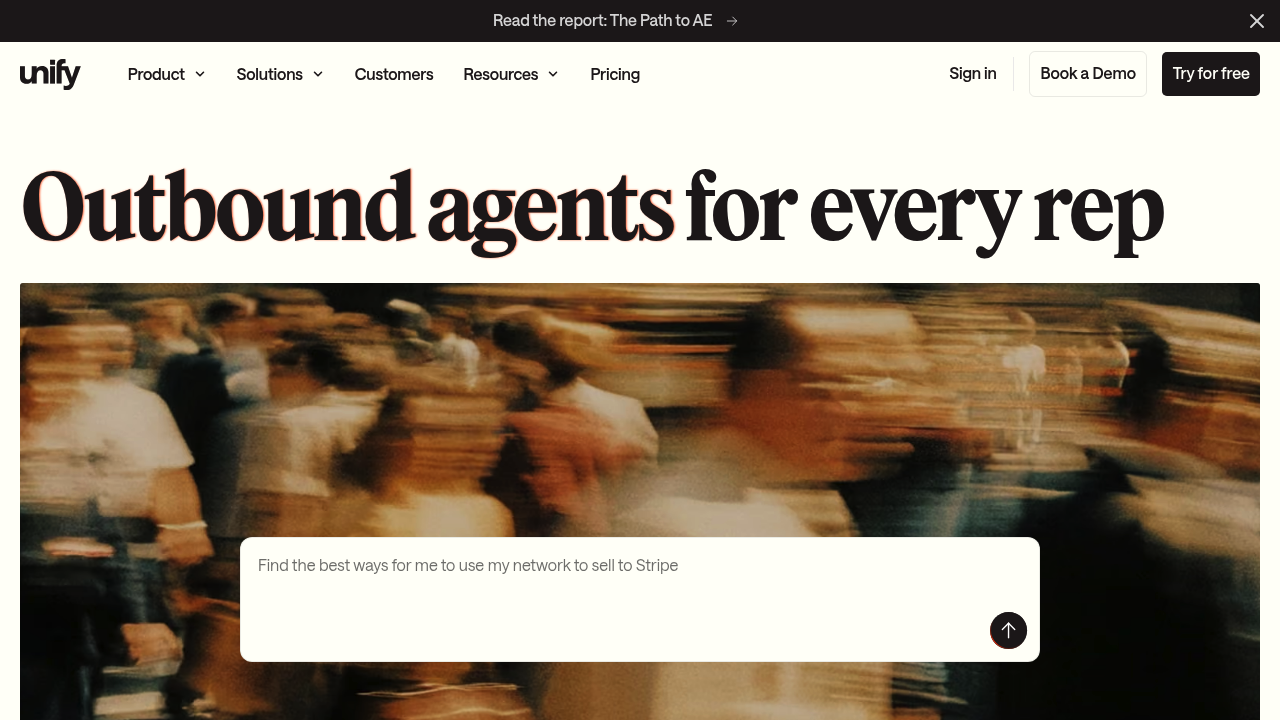 Screenshot of Unify website