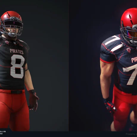 3D Characters – QBSIM – Red Helmet Player – 102