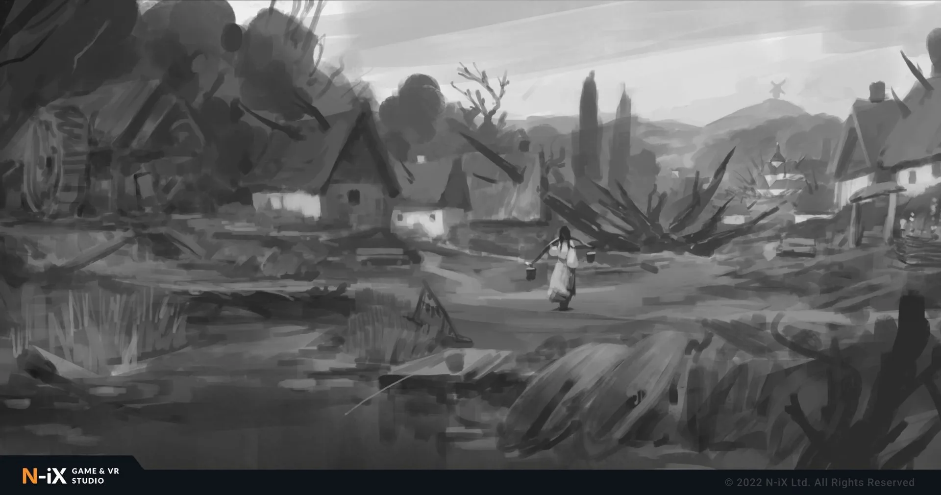 2d game environment sketch