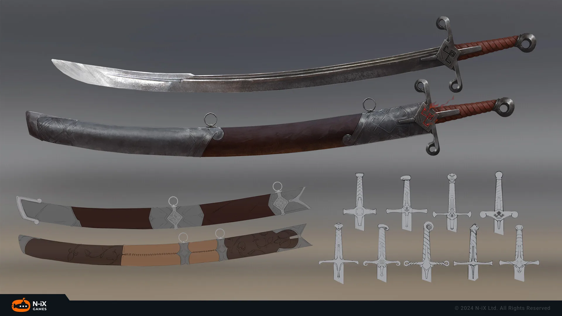 weapon video game concept art