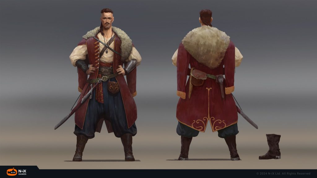 video game concept art realistic character 