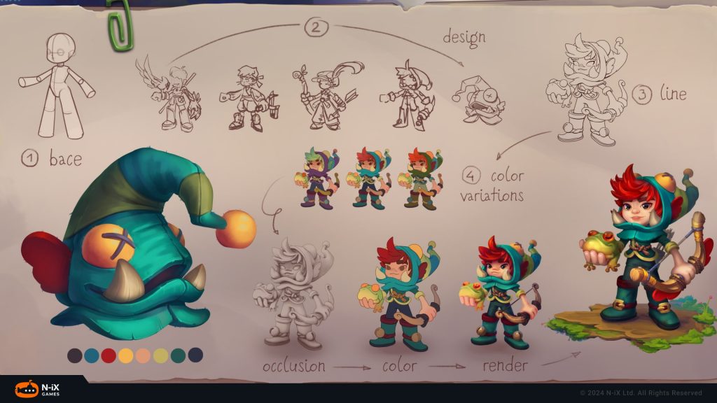 stylized video game concept art