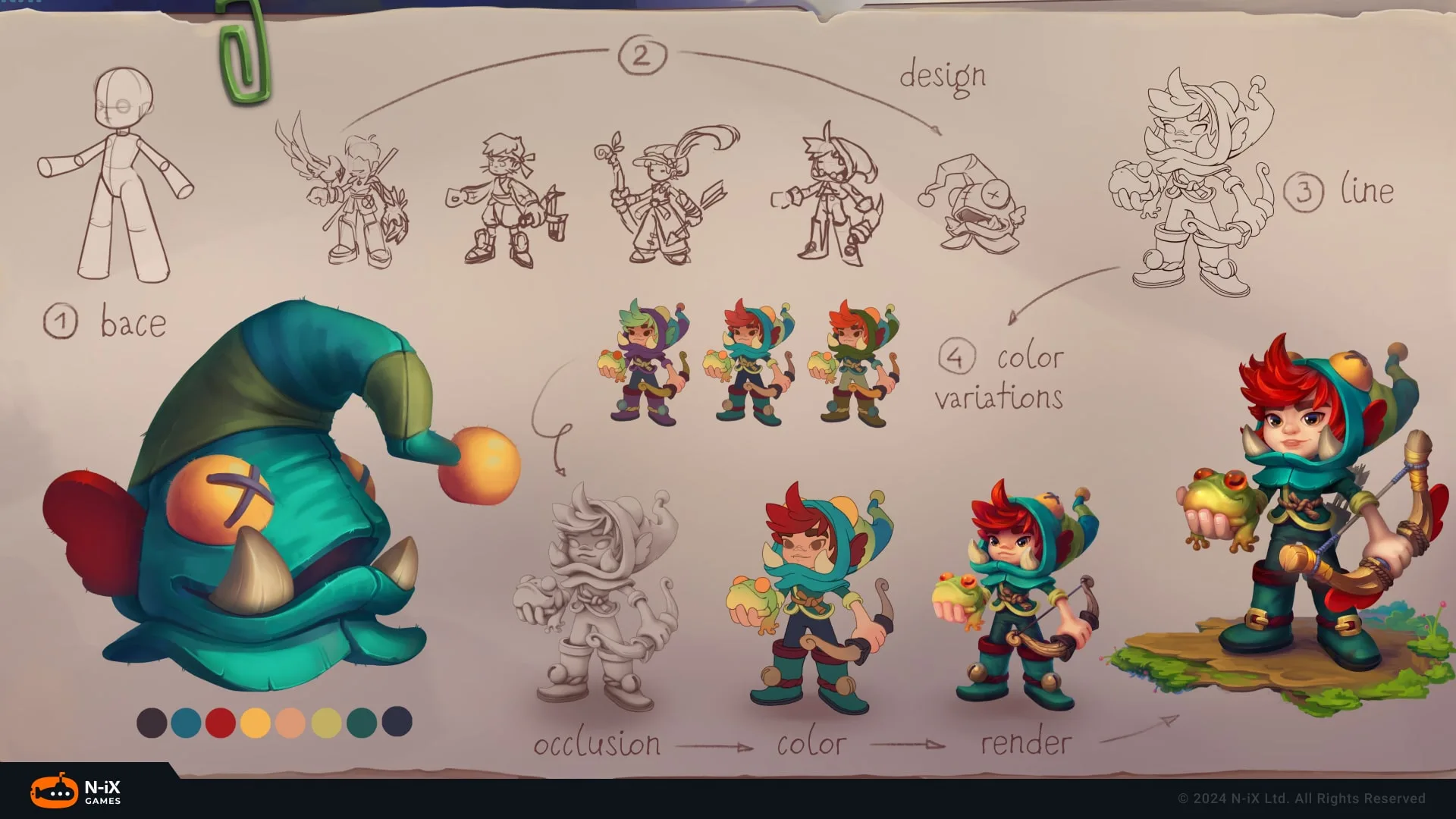 stylized video game concept art