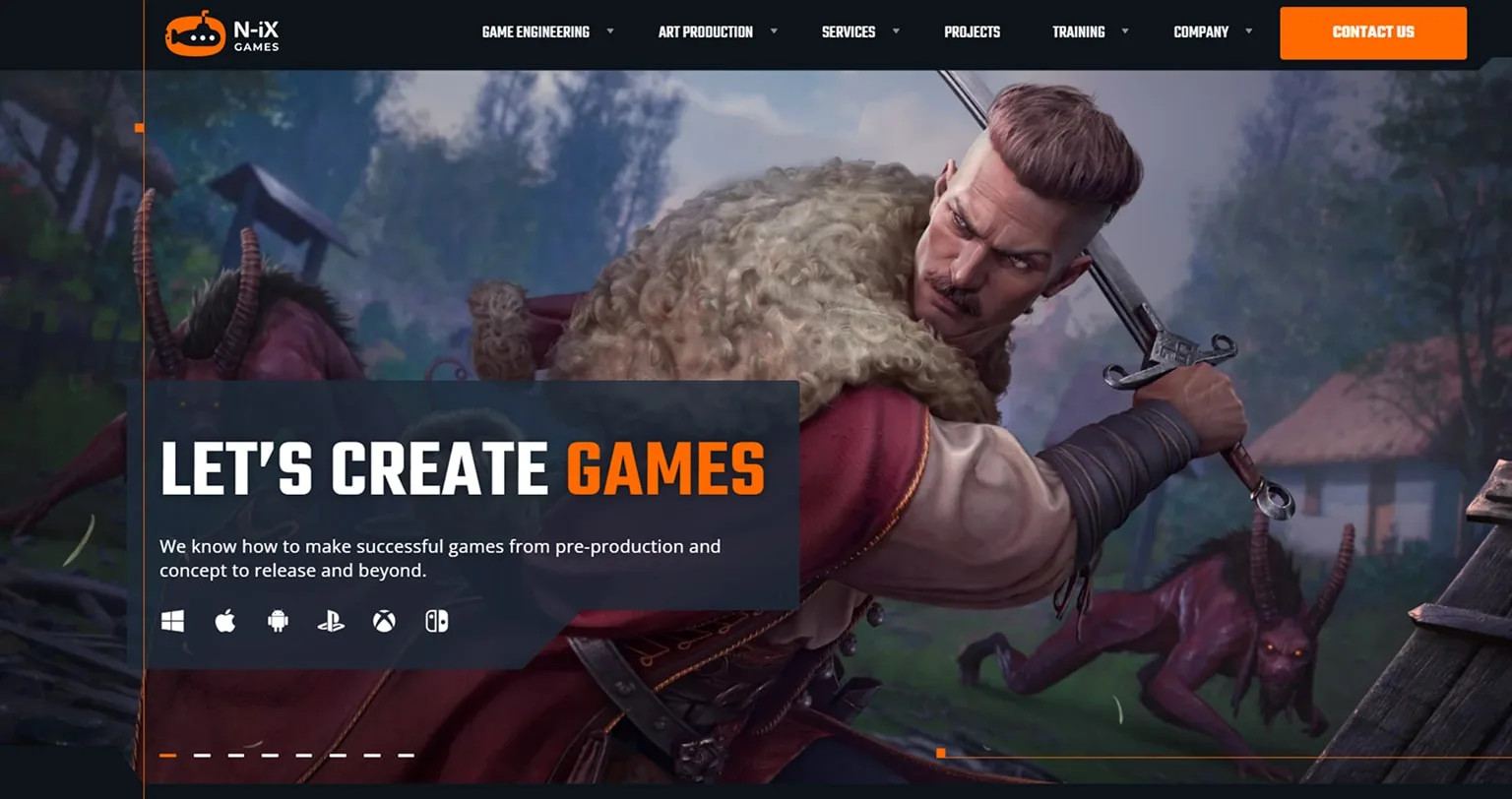 N-iX Games video game outsourcing studios list