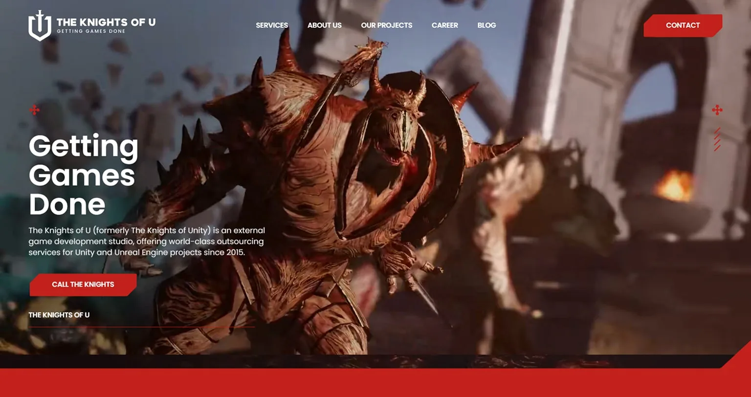 The Knights of Unity video game outsourcing studios list