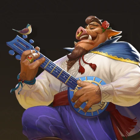 2D Art – The Bazaar – Pig with guitar