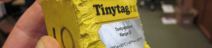 Tinytag temperature data logger for monitoring tree planting and growing conditions