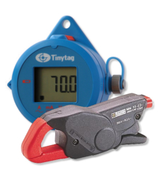 Tinytag View 2 data logger with digital display and chauvin arnoux current clamp