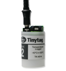 TK-4014 Tinytag Talk 2 temperature data logger with USB cable attached
