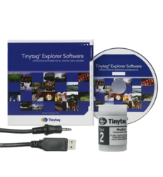 TK-4014-MED-SPK Tinytag Talk 2 Starter Pack containing medical temperature data logger, software and cable.