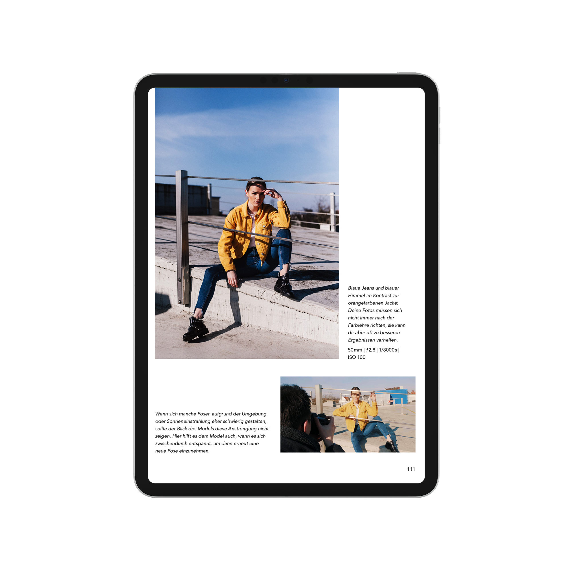 iPad-Ansicht Buch Portraits on Locations