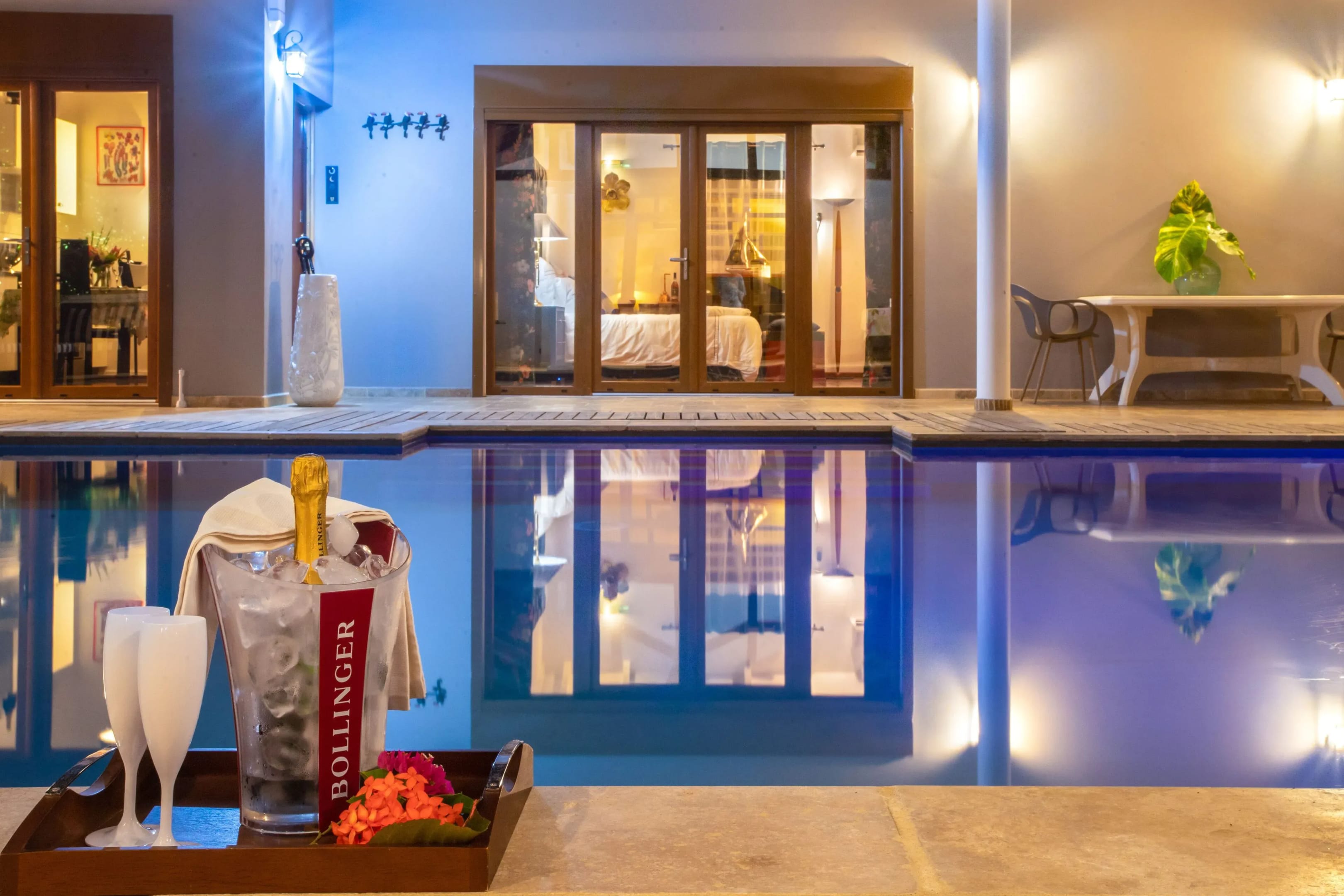 Vue sur piscine