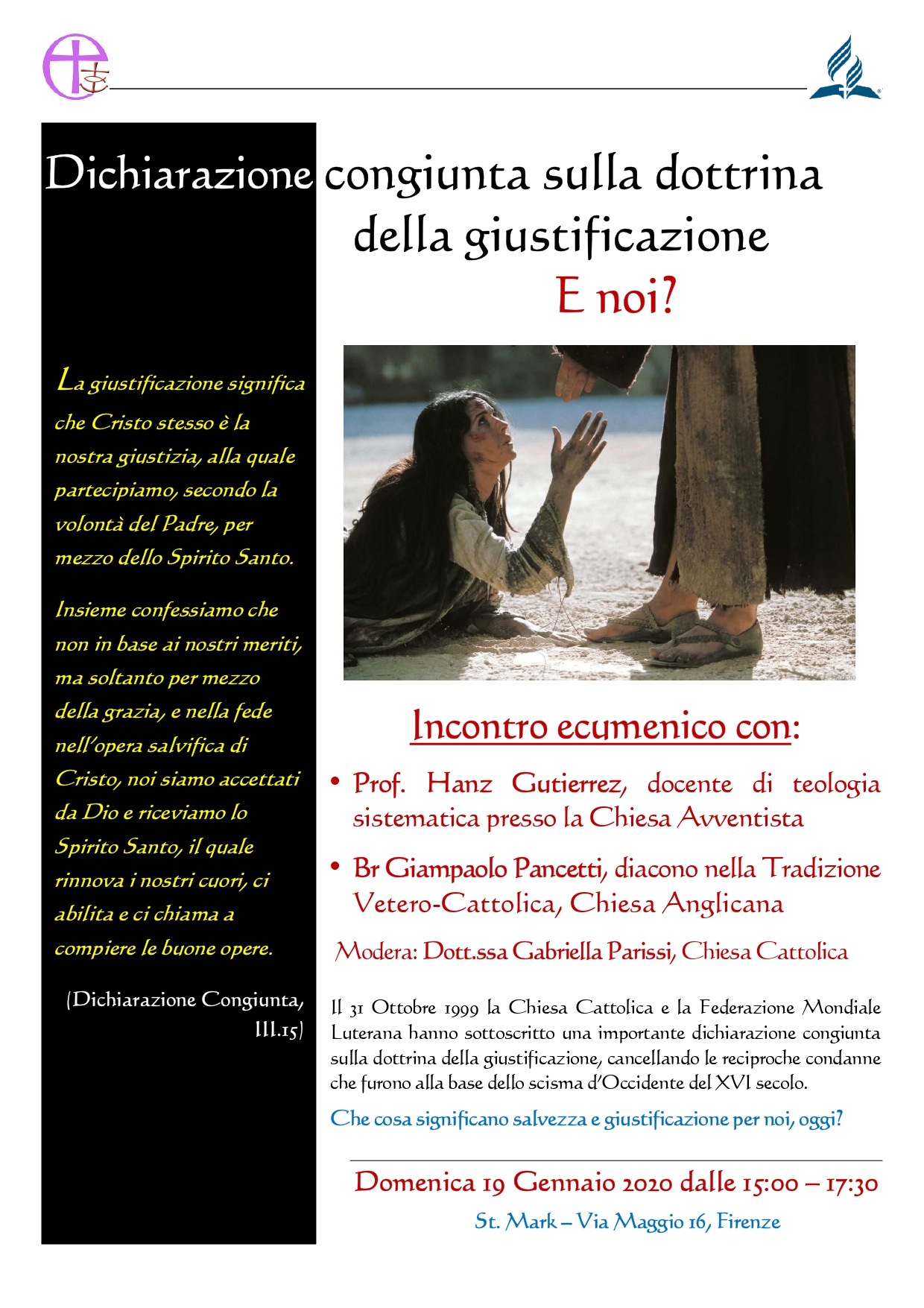 La dichiarazione congiunta sulla  giustificazione per sola fede
