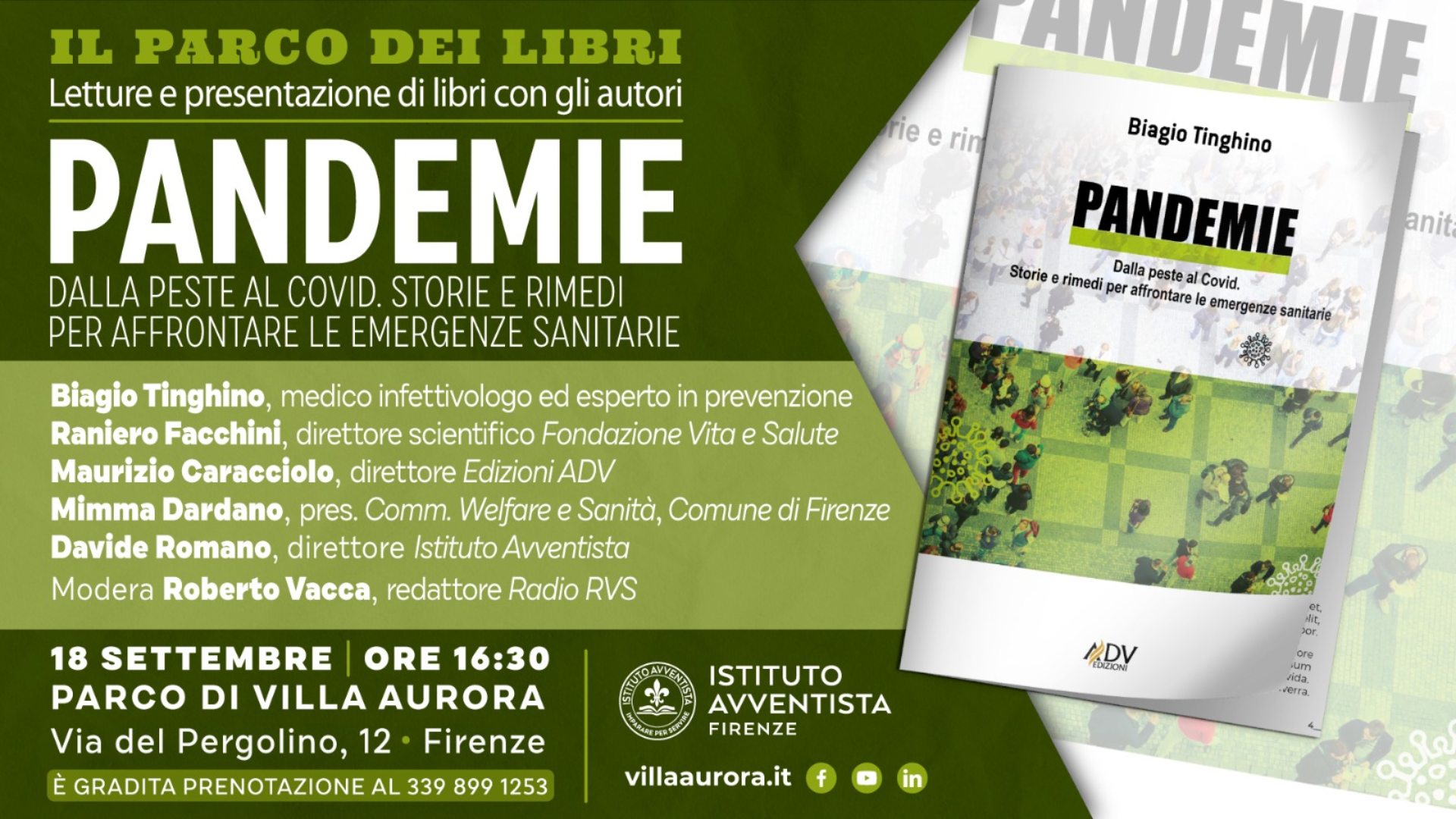 Presentazione libro. Pandemie. Dalla peste al Covid