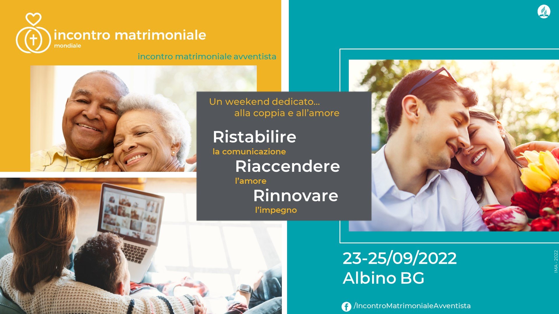 Weekend di “Incontro Matrimoniale Avventista” per il nord Italia. Settembre 2022